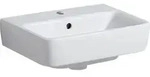 Geberit Renova Plan Handwaschbecken, 45x34cm m. Hl. mi., m. &Uuml;l., wei&szlig;, KeraTect