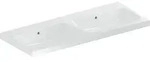 Geberit iCon Light Doppelwaschtisch 120x48cm ohne Hahnloch, mit &Uuml;l., wei&szlig;,...