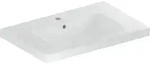 Geberit iCon Light Waschtisch 90x48cm Ablagefl., m. Hl., m. &Uuml;l., wei&szlig; KeraTect