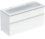 Geberit iCon Set MWT m. US, 2 Schubl. 120x63x48cm, wei&szlig; hgl./Gr. chr/KeraTect