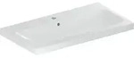 Geberit iCon Light Waschtisch 90x48cm mit Hahnloch, mit &Uuml;l., wei&szlig;, KeraTect
