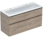 Geberit iCon Set MWT m. US, 2 Schubl. 120x63x48cm, Nussbaum/Griff lava