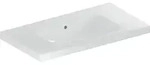 Geberit iCon Light Waschtisch 90x48cm Ablagefl., o. Hl., m. &Uuml;l., wei&szlig; KeraTect