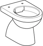 Geberit Renova Stand-WC Tiefsp&uuml;ler, Abg.verti teilgeschl.Form, Rimfree, wei&szlig;,...
