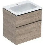 Geberit iCon Set MWT m. US, 2 Schubl. 60x63x48cm, Nussbaum/Griff lava