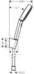 Hansgrohe Porterset Pulsify Select S 105 3jet mit Brauseschlauch 1600mm chrom
