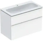 Geberit iCon Set MWT m. US, 2 Schubl. 90x63x48cm, wei&szlig; hgl./Griff wei&szlig; matt