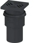 KESSEL-Kellerablauf Practicus DN 100, senkr., Schlitzrost schwarz