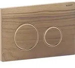 Geberit Sigma50 BetPl., rund, 2-Mengen-Sp. rotgold geb&uuml;., Etc/Nussbaum/rotgold