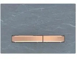 Geberit Sigma50 BetPl., f&uuml;r 2-Mengen-Sp&uuml;lung Square, Metallfarbe rotgold, Mustan...