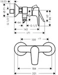 Hansgrohe Brausenmischer Aufputz Talis E chrom