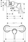 Hansgrohe Brausenmischer Aufputz Talis S chrom