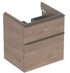 Geberit Smyle US f&uuml;r WT, eckig, m. 2 Schubl. 58,4x61,7x47cm, Nussbaum