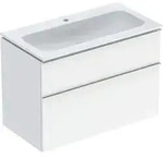 Geberit iCon Set MWT m. US, 2 Schubl. 90x63x48cm, wei&szlig; hgl./Griff chrom