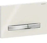 Geberit Sigma50 BetPl., eckig, 2-Mengen-Sp. chrom glzd/sandgrau Glas/chr geb&uuml;., ...