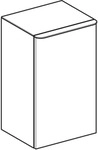 Geberit Smyle Seitenschrank, eckig mit einer T&uuml;r re, 36x60x32,6cm, Nussbaum