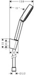 Hansgrohe Porterset Pulsify S 105 1jet mit Brauseschlauch 1250mm mattschwarz
