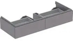 Geberit Xeno2 Unterschrank f. WT m. B:120cm m. 2 Schubl., 117,4x22x46,2cm, scul....