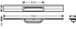 Hansgrohe RainDrain Flex Duschrinne 700 mm k&uuml;rzbar f&uuml;r Wandmontage BST
