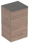 Geberit Smyle Seitenschrank, eckig mit einer T&uuml;r li, 36x60x32,6cm, Nussbaum