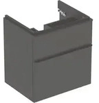 Geberit Smyle US f&uuml;r WT, eckig, m. 2 Schubl. 58,4x61,7x47cm, lava