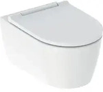 Geberit ONE Set Wand-WC mit WC-Sitz wei&szlig; matt/glanzverchromt