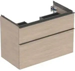 Geberit iCon Unterschrank f&uuml;r WT, 2 Schubl. 88,8x61,5x47,6cm, Eiche/Gr. Lava