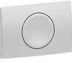 Geberit Delta15 Bet&auml;tigungsplatte, rund Sp&uuml;l-Stopp-Sp., chrom matt