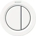 Geberit Typ 01 Fernbet&auml;tigung, rund, pmeum. 2-M-Sp., M&ouml;beldr&uuml;cker, wei&szlig;