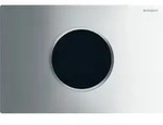 Geberit Sigma10 WC-Strg. rund, elek.Sp., Netz autom/bl, chrom gl&auml;nzend / chrom m...