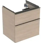 Geberit iCon Unterschrank f&uuml;r WT, 2 Schubl. 59,2x61,5x47,6cm, Eiche/Gr. Lava