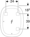 Geberit Option Oval Lichtspiegel, ind. Bel. 60x80x3,1cm