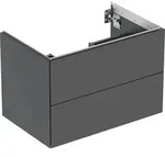Geberit ONE Unterschrank f&uuml;r WT/-Platte 2 Schubl., 74x50,4x47cm, schwarz matt