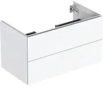 Geberit ONE Unterschrank f&uuml;r WT/-Platte 2 Schubl., 88,8x50,4x47cm, wei&szlig; hgl.