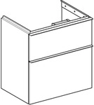 Geberit iCon Unterschrank f. WT, verk. Ausld. 59,2x61,5x41,6cm, wei&szlig; hgl/Gr. wei...