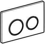 Geberit Omega20BetPl., rund, f&uuml;r 2-Mengen-Sp. wei&szlig; gl&auml;nzend / wei&szlig; matt