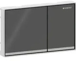 Geberit Omega60 BetPl., eckig, f&uuml;r 2-M-Sp. lava Glas glzd / Glas versp. /chrom...