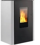 Viessmann Wodtke Pelletofen Jack water+ 10 kW, Glas-Dekor white