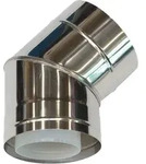 Vaillant Bogen 45&deg; f&uuml;r Fassadenverlegung, konzentrisch &Oslash; 110/160 PP/Edelstahl