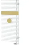 Kermi Badheizk&ouml;rper, Heizk&ouml;rper Credo Half round, 1800x600 mm (HxL), wei&szlig;/Holz