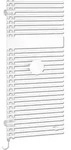 Kermi Heizk&ouml;rper Credo Half round-E, 1000x450 mm (HxL), wei&szlig;/Holz, WRX links