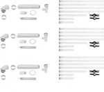Vaillant Paket 1.53 Luft-/Abgasf&uuml;hrung im Schacht, DN 80, starr, 60/100 PP