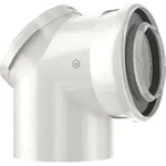 Buderus Konzentrischer Bogen mit Pr&uuml;f&ouml;ffnung, &Oslash; 80/125 mm, 87&deg;, wei&szlig;