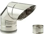 Zehnder ComfoVent Ansaug- und Ausblaseinheit, Au&szlig;enluftbogen 180 mm, Edelstahl