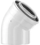 Buderus Konzentrischer Bogen, &Oslash; 80/125 mm, 45&deg;, wei&szlig;