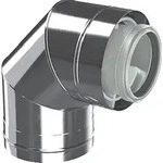 Buderus Konzentrischer Bogen, &Oslash; 125/185 mm, 87&deg;, PP/Edelstahl