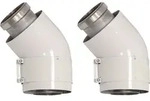 Vaillant Bogen 45&deg; (2 Stck) konzentrisch &Oslash; 60/100 Alu