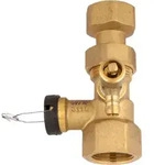Buderus Logafix Kappenventil mit Ablasshahn, 1" x 1"
