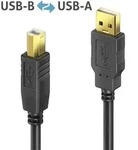 PureLink DS2000-100 - USB 2.0 Aktiv-Kabel USB-A auf USB-B, 10 m, APO, vergoldet,...