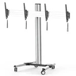 PureMounts PDS-2002C - Display Rollwagen 2x 55 Landscape - neigbar - bsi 50kg...